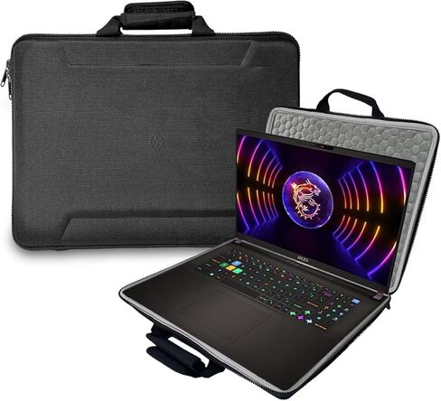 حالة غلاف واقية صلبة eva متوافق مع 15.6 بوصة MSI Thin 15 Gaming Captop ، من أجل MSI Katana A15 AI 15.6 "RTX 4060 كمبيوتر محمول ، من أجل MSI GF63 Gamer Gamer Anti-Shock و Waterproof ، Black ، Black in Kuwait