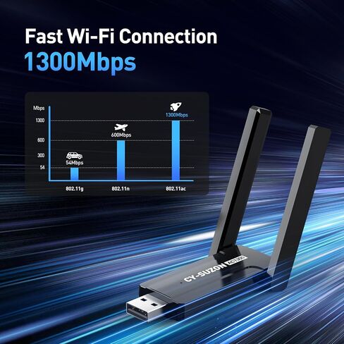 WiFi Adapter for Desktop PC, AX900 USB WiFi 6 Adapter with 5GHz/2.4GHz Dual Band, Bulit-in Driver for Windows 10/11 (AX900) in Saudi Arabia