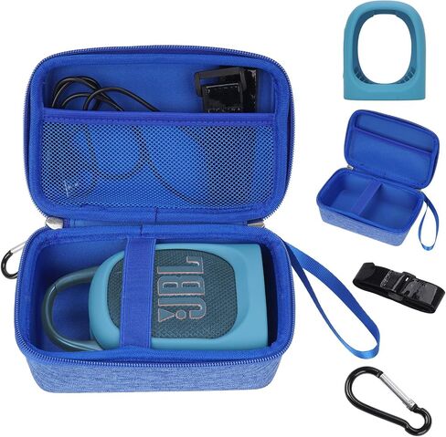 YouKnow Silicone Cover and Travel Case for JBL Clip 5 Ultra Portable Bluetooth Speaker, with Removable Strap Attach to Bike Golf Cart Boat (Black) in Saudi Arabia