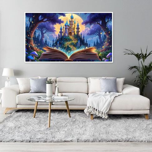 5D Large Diamond Art Painting,Four Season Diamond Art Kits for Adults,DIY Full Drill Crystal Rhinestone Arts and Crafts,bird Flowers mountain Art Painting with Diamond Home Wall Decor 27.5 X 15.7inch in Kuwait