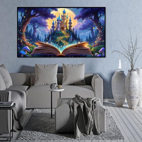 5D Large Diamond Art Painting,Four Season Diamond Art Kits for Adults,DIY Full Drill Crystal Rhinestone Arts and Crafts,bird Flowers mountain Art Painting with Diamond Home Wall Decor 27.5 X 15.7inch in Kuwait