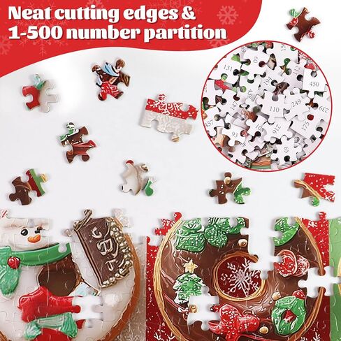 Motiloo Donuts Jigsaw Buzzles 500 قطعة للبالغين والأطفال - لغز مجموعة Donuts الملونة مثالية للعبة ليالي العائلة Jigsaw in Kuwait