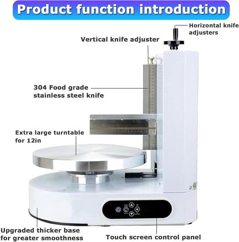 Automatic Cake Cream Spreading Machine, Electrical Rotating Adjustable Cake Edge Surface Scraper Spreading Machine~/ in Saudi Arabia