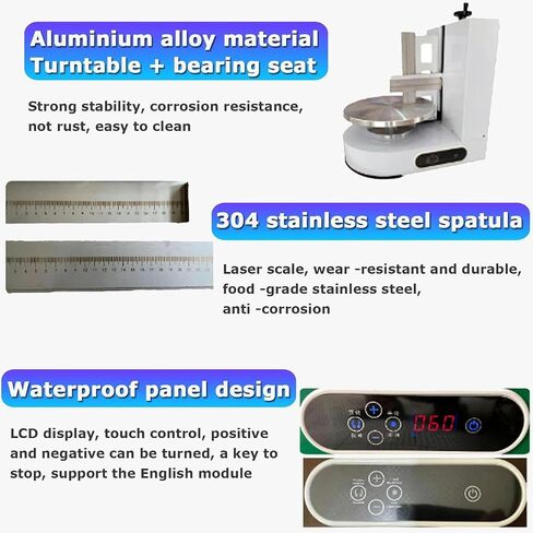 Automatic Cake Cream Spreading Machine, Electrical Rotating Adjustable Cake Edge Surface Scraper Spreading Machine~/ in Saudi Arabia
