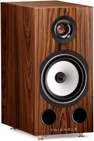 triangle Audio Comète 40th Anniversary Bookshelf Speakers Pair, Rose Gold Magnesium Dome Tweeter, Cellulose Paper Woofer, Expansive Soundstage, Exceptional Bass Delivery - (Sycamore) in Kuwait