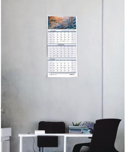 House of Doolittle 2025 Wall Calendar, Three-Month View, Earthscapes Scenic, 8 x 17 Inches, December - January (HOD3636-25) in Saudi Arabia