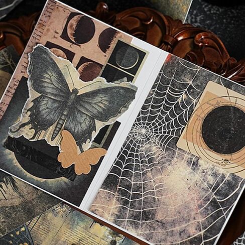 100pcs Scrapbook Supplies Supplies Pack ، Paper Gothic Style Scrapbook مجموعات DIY جمالية ديكور للتجميد لالتقاط ألبوم ألبوم المجهزة in Kuwait