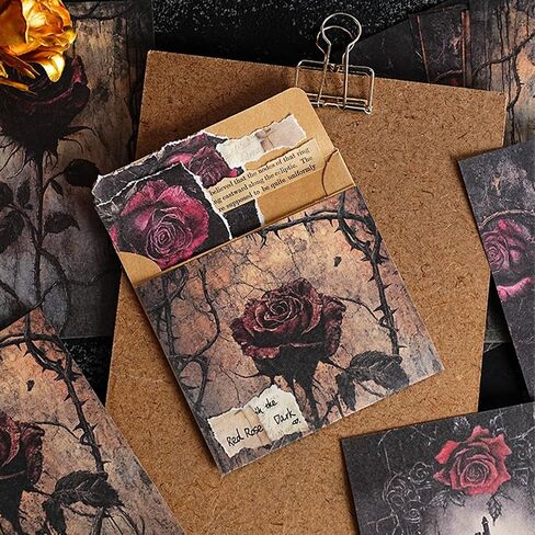 100pcs Scrapbook Supplies Supplies Pack ، Paper Gothic Style Scrapbook مجموعات DIY جمالية ديكور للتجميد لالتقاط ألبوم ألبوم المجهزة in Kuwait