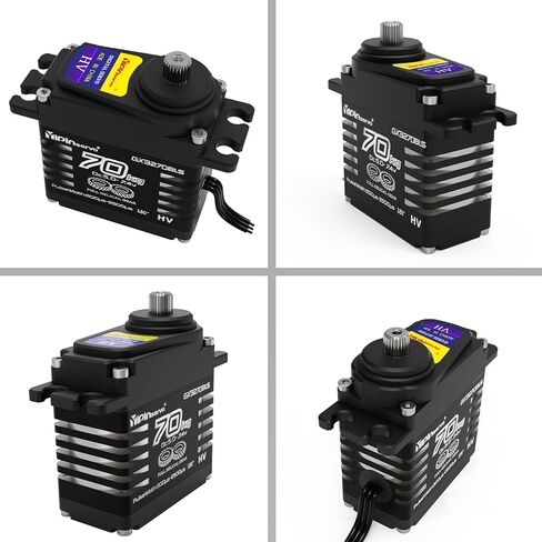 GOUPRC AK 70kg Aluminium Brushless Servo for 1/8 1/10 1/12 RC Truck Car Crawler Boat Robot, 8.4V Oblique Gear High Torque Steering Servo in Kuwait