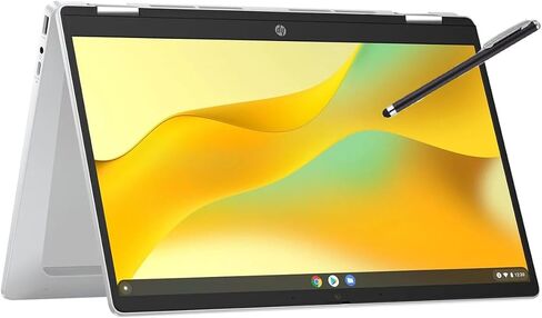 HP Convertible 2-in-1 Chromebook in Lavender 14" Touch HD Intel 4-Core up to 3.40GHz 4GB Ram 128GB Storage 4K Graphics Super-Fast WiFi Chrome OS Pen (14b - Renewed) in Saudi Arabia