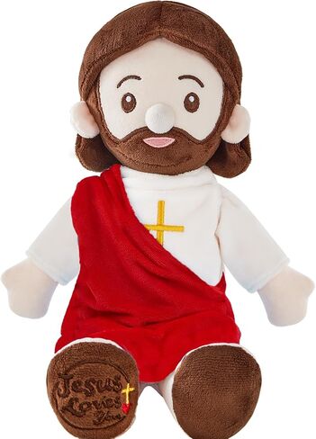 Jesus Plush Doll Jesus Plushie Stuffed Toy Christian Stuff Religious for Kids Christening Easter 14.2" (Blue) in Saudi Arabia