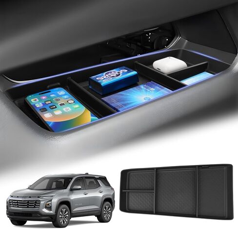 لعام 2024 أحدث منظم وحدة التحكم المركزية Ford Ranger، 2024 2025 Ford Ranger صندوق تخزين مسند الذراع مع 2 سجادات ملونة، ملحقات صينية وحدة التحكم الداخلية - تناسب فقط إصدار فرامل اليد الكهربائية in Kuwait