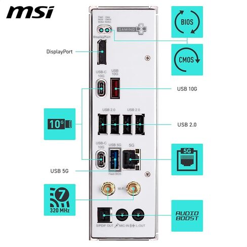 MSI MAG B850M Mortar WiFi Motherboard, mATX - Supports AMD Ryzen 9000/8000 / 7000 Processors, AM5-60A SPS VRM, DDR5 Memory Boost 8200+ MT/s (OC), PCIe 5.0 x16, M.2 Gen5, Wi-Fi 7, 5G LAN in Saudi Arabia