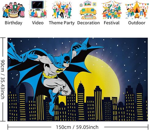 Superhero Party Backdrop Decoration – 5x3FT Cartoon Banner for Boys Birthday, Baby Shower, Kids Comic Theme Party, Wall Decor, Photo Booth Background, Super Hero Group Decoration in Saudi Arabia