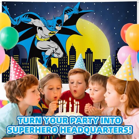 Superhero Party Backdrop Decoration – 5x3FT Cartoon Banner for Boys Birthday, Baby Shower, Kids Comic Theme Party, Wall Decor, Photo Booth Background, Super Hero Group Decoration in Saudi Arabia