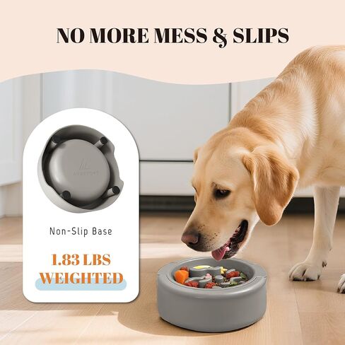 3-in-1 Slow Feeder Dog Bowls Set for Fast Eaters, Changeable Dog Bowl to Slow Down Eating, Maze Pet Food Dishes for Wet Dry Raw Food, Spiral Puzzle Feeders for Puppy Small Medium Large Breed in Kuwait