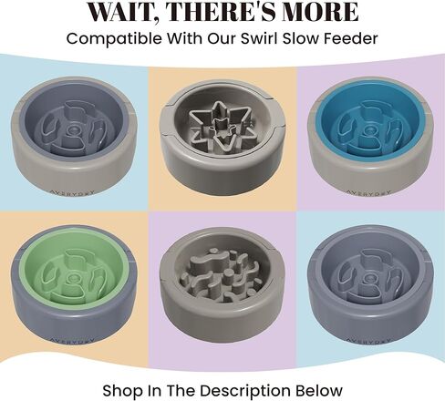 3-in-1 Slow Feeder Dog Bowls Set for Fast Eaters, Changeable Dog Bowl to Slow Down Eating, Maze Pet Food Dishes for Wet Dry Raw Food, Spiral Puzzle Feeders for Puppy Small Medium Large Breed in Kuwait