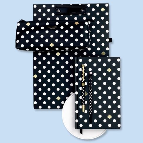 Kate Spade New York Pen and Pencil Case مع لوازم المكاتب ، وتشمل Zip Pouch 2 أقلام الرصاص ، ومرحى ، وممحاة ، وحاكم ، والطلاء بالأرقام in Kuwait