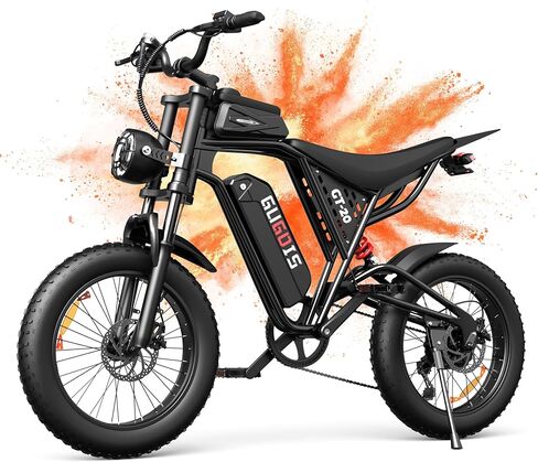 Electric Bike for Adults, 20''*4.0'' Fat Tire 1000W Peak Ebike, Up to 45 Miles 30MPH Mountain Ebike with 48V15.6Ah/374.4WH Removable Battery, Dual Disc Brakes Dirt E-bike Center shock absorber 7-Speed in Saudi Arabia