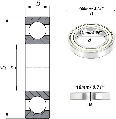 Acropix 6016zz & Deep Groove Ball Bearings P0 80x125x22mm محامل مشحمة in Kuwait