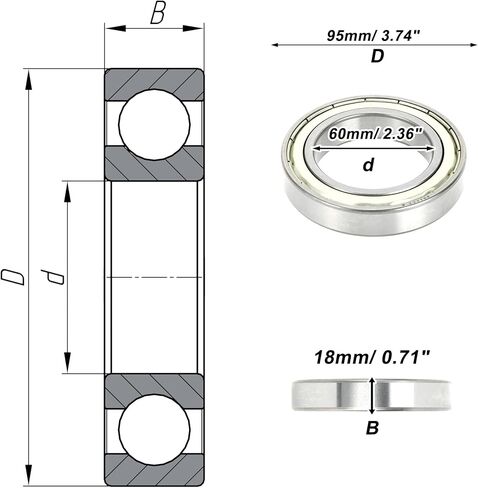 ACROPIX 6016ZZ & Deep Groove Ball Bearings P0 80x125x22mm Lubricated Bearings Double Metal Seal Silver Tone Scooter Skateboard Wheel in Saudi Arabia
