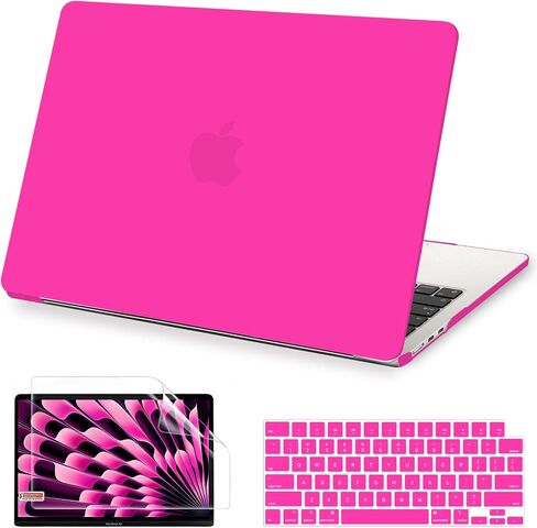 AKIT Compatible with MacBook Air 13 Inch M4 M3 M2 Case A3240 A2681 A3113 2025 2024 2022 [Bare Slim] [Full Body] 13.6 Inch Midnight Blue Clear Protective Hard Cover + Keyboard Skin + Screen Protector in Kuwait