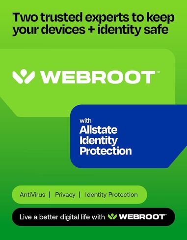 Webroot مكافحة الفيروسات لألعاب الكمبيوتر 2025 | 1 جهاز | 1 سنة تنزيل + محسن أداء النظام in Saudi Arabia