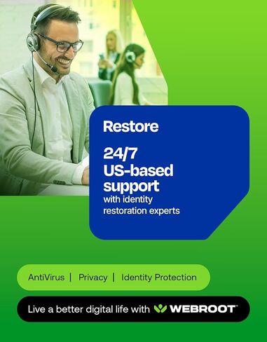 Webroot مكافحة الفيروسات لألعاب الكمبيوتر 2025 | 1 جهاز | 1 سنة تنزيل + محسن أداء النظام in Saudi Arabia