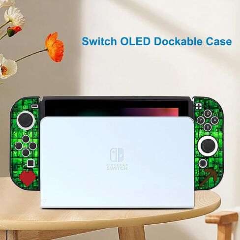 حالة وقائية لـ Nintendo Switch OLED ، و Switch OLED CASE و THUMB CAPS CAPS SOFT DOCKABLE CAPES لتبديل NINTENDO OLED CASES-ABSORBENT و OCCRATCH SLIC in Kuwait