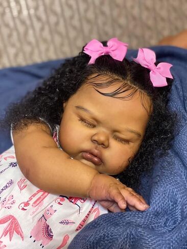 Anano Black Reborn Baby Baby Doll 19 بوصة ناعمة من أصل أفريقي أمريكي من جديد طفلة الطفل الواقعي الواقعي المولود طفل الدمى دمى Biracial Silicone Babies دمية على قيد الحياة in Saudi Arabia