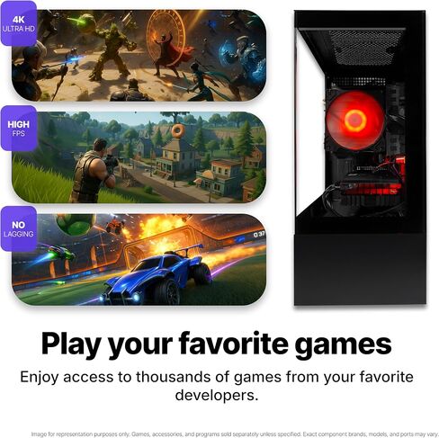SAAV X1 Prebuilt Gaming PC Bundle with Monitor 22in, Intel i5 3.4GHz, 16GB RAM, GEFORCE GTX750 GDDR5, 512GB NVME, WiFi 6, Bluetooth, Win 10, Mouse Keyboard, Gaming PC Setup, PC Gaming Computer Desktop in Kuwait