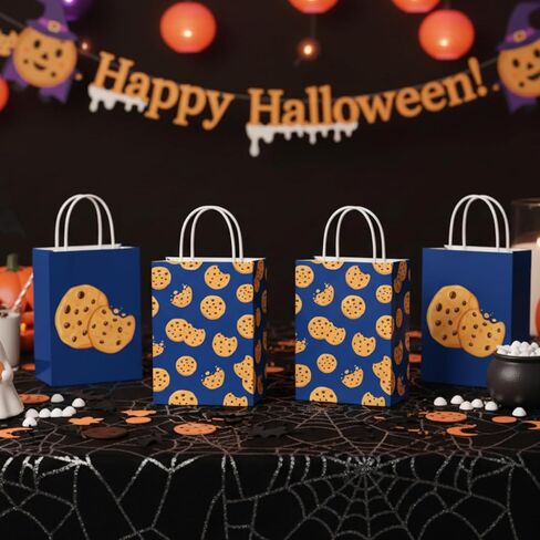 Locmeo 24 PCS Cartoon Animation Party Gift Forms Kraft Favors Favors Candy Bags with Handle Birthday Party Decoration for Kids Cartoon Supplies in Saudi Arabia