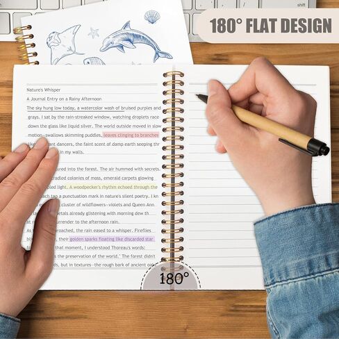 دفتر أزرق المحيط ، دفتر بيولوجيا البحرية ، مجلة Sea Animal Beach Journal ، Retro Coastal Marine Biology Notebook Journal for Notes ، الهدايا لعشاق شاطئ المحيط ، لوازم المكاتب الزرقاء ، 5.5 × 8.3 بوصة in Kuwait
