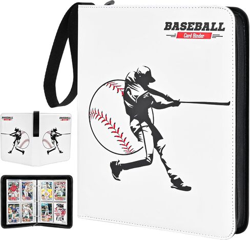 ProCase 4-Pocket Baseball Card Binder Fits 440 Cards, Sport Trading Card Album Book with 55 Sleeves for Baseball Colletible Card Holder -Medium in Saudi Arabia