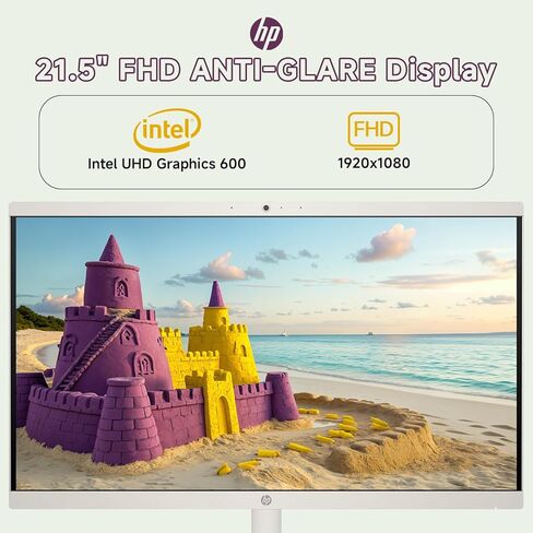 HP 27 inch All-in-One Desktop PC-عرض FHD ، الجيل الثالث عشر Intel Core I7-1355U ، Intel Iris XE Graphics ، Windows 11 Pro & Microsoft Office Lifetime (64 GB RAM ، 1 TB SSD) in Kuwait