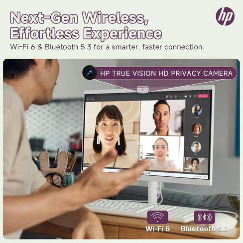 HP 27 inch All-in-One Desktop PC-عرض FHD ، الجيل الثالث عشر Intel Core I7-1355U ، Intel Iris XE Graphics ، Windows 11 Pro & Microsoft Office Lifetime (64 GB RAM ، 1 TB SSD) in Kuwait
