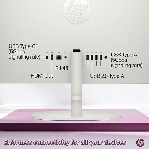 HP 27 inch All-in-One Desktop PC-عرض FHD ، الجيل الثالث عشر Intel Core I7-1355U ، Intel Iris XE Graphics ، Windows 11 Pro & Microsoft Office Lifetime (64 GB RAM ، 1 TB SSD) in Kuwait