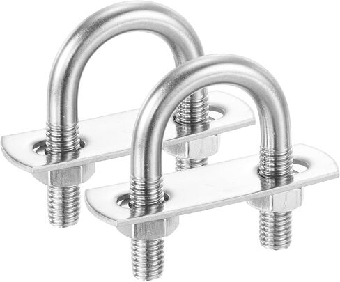 Batikil Round U-bolts ، 2 pcs 1.06 "(27 مم) العرض الداخلي 58 ملم طول m10 مع غسالة صامدة 304 من الفولاذ المقاوم للصدأ مستديرة u-bolts لمحور القوارب المحور الشراعي in Saudi Arabia