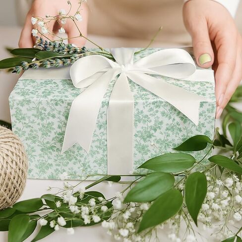 Faccito 8 Pack Blue Floral Gift Boxes 8 x 8 x 4 Inch Chinoiserie Blue and White Flower Paper Boxes with Ribbon Label Card for Wedding Bridesmaid Proposal Gift Bridal Baby Shower Birthday Party Favor in Saudi Arabia