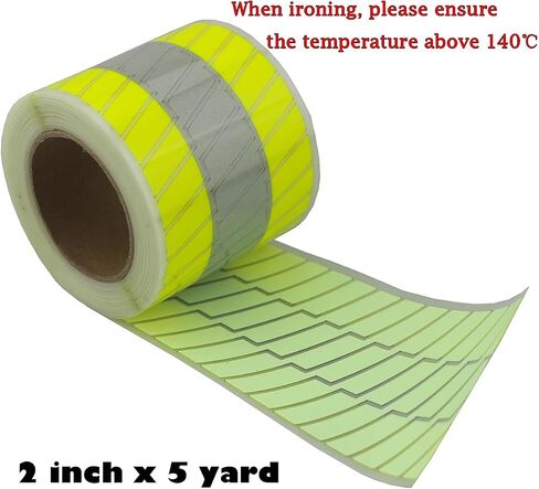High Visibility Silver Reflective Heat Transfer Vinyl Iron On Tape for Clothing Fluorescent Red Striped-2# (2 Inch x 5 Yard) in Kuwait