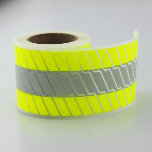 High Visibility Silver Reflective Heat Transfer Vinyl Iron On Tape for Clothing Fluorescent Red Striped-2# (2 Inch x 5 Yard) in Kuwait
