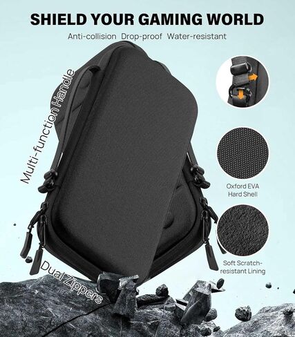 MoKo Switch 2 Accessories Bundle Kit for Nintendo Switch 2 (2025), 14 in 1 Gift Kit with Carrying Case, Protective Cover, Clear TPU Joycon Case, 2x Screen Protectors and 8x Thumb Grip Caps, Black in Saudi Arabia