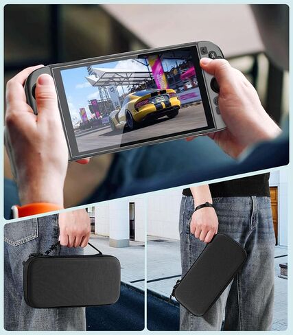 MoKo Switch 2 Accessories Bundle Kit for Nintendo Switch 2 (2025), 14 in 1 Gift Kit with Carrying Case, Protective Cover, Clear TPU Joycon Case, 2x Screen Protectors and 8x Thumb Grip Caps, Black in Saudi Arabia