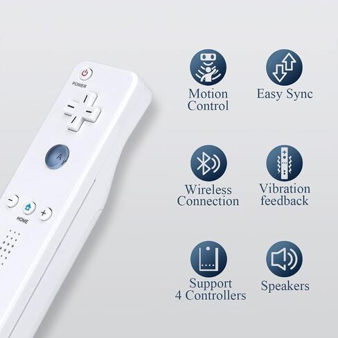 FASIGO Wii Remote with Nunchuck, Wii Controller with Nunchuck, Compatible with Nintendo Wii/Wii U, 2 Pack, Black in Saudi Arabia