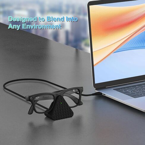 النظارات الذكية شحن الحامل والكابلات المتوافقة مع Ray-Ban Meta Wayfarer Headliner Skyler ، محمول USB-A نظارات ذكية الشحن مع كابل شحن 39 " in Kuwait