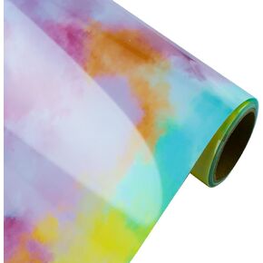 HTV TIN صبغة نقل الحرارة فينيل بواسطة Kisswill-10 بوصة × 5 أقدام من الحديد الملون على الفينيل من أجل t-shir ، صبغة التعادل اللامع HTV فينيل للملابس DIY (أحمر وبرتقالي وصفراء) in Kuwait