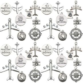 Youdiyla 60pcs Alloy enamel tea drinking time series Pendant Jewelry Making DIY Keychain Earrings Pendant Various Design Charms for Jewelry Making Bracelets Necklace (SN626) in Kuwait