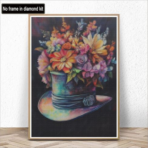 Kaliosy 5D Diamond Art Kits for Adults Female Skeleton by Number Kits, Diamond Painting Art DIY Full Drill Crystal Craft Cross Stitch Embroidery Decoration (12x16 inch) 30x40 cm in Kuwait