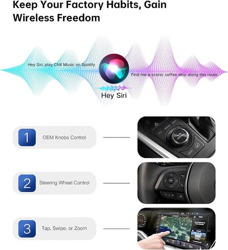 2025 Wireless CarPlay Adapter – Convert Factory Wired to Wireless, Dual-Band 5.8GHz/2.4GHz Wi-Fi, Plug & Play for iPhone 6+/iOS 10+ & Android 11+, No Delay, Auto-Reconnect in Saudi Arabia
