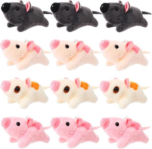 HyDren 24 Pcs 4 in Cute Plush Mini Piggy Toy Animals Plush Piggy Party Gift Pig Keychain Backpack for Boys Girls Birthday Party Gifts, DIY Home Decoration in Saudi Arabia